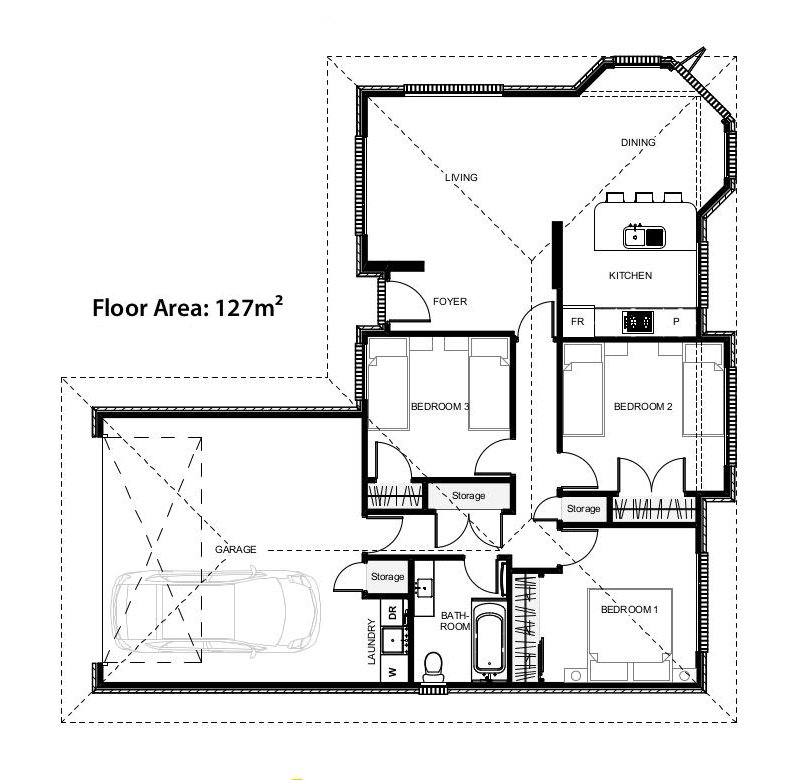 Floor plans for the Torrance House